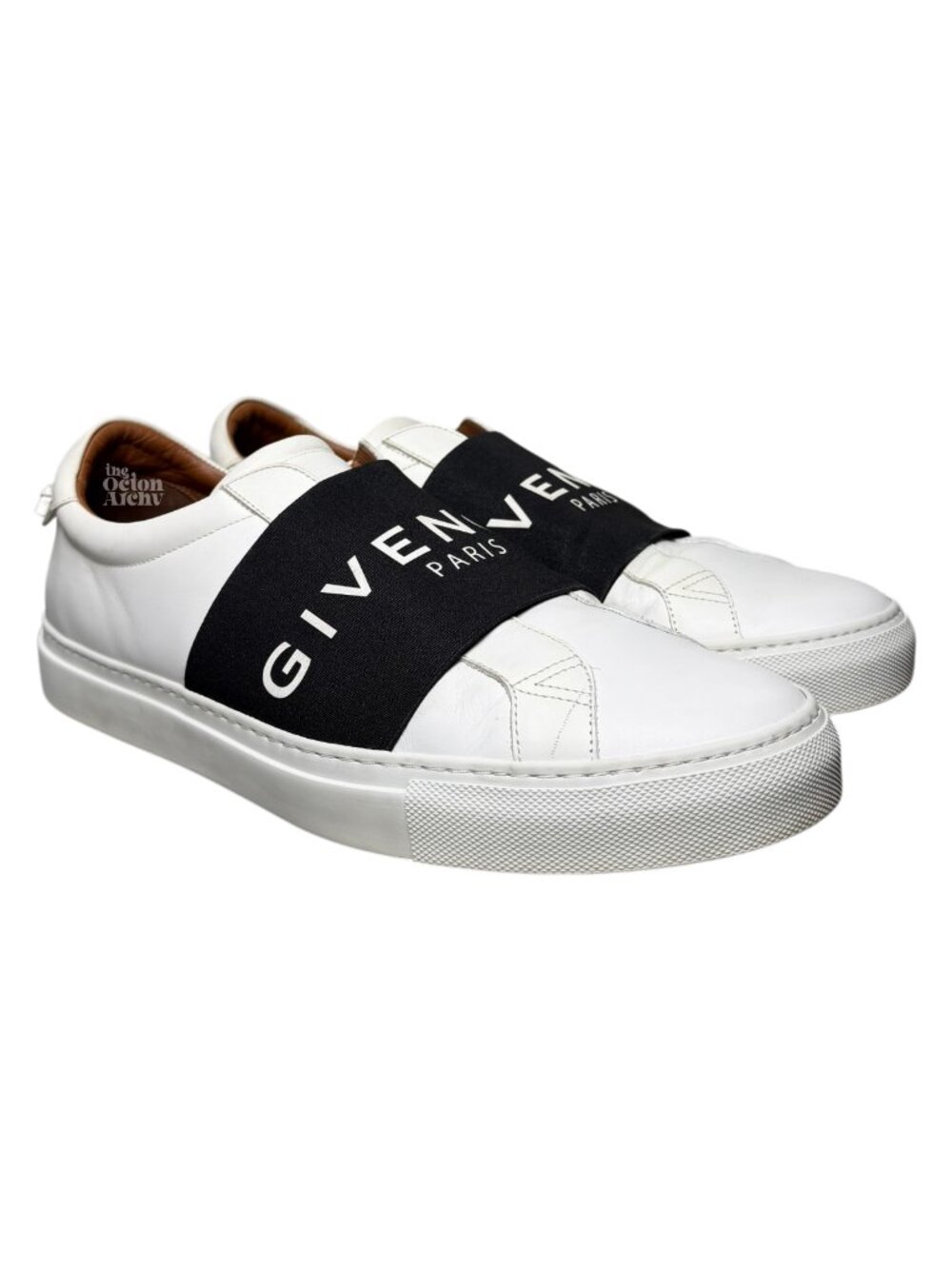 Size 45 Givenchy Urban Logo Street Slip On Sneaker Black/White Pre-Owned
